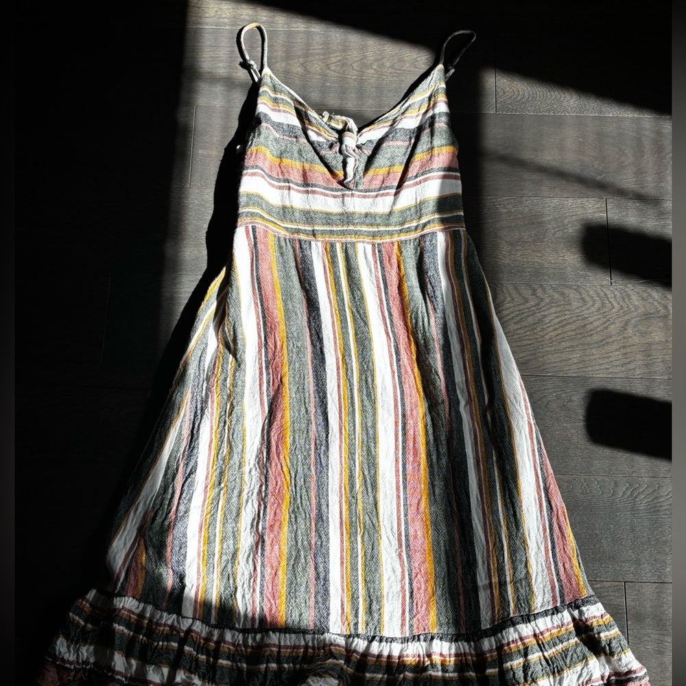 Striped Multicolor Midi Dress
